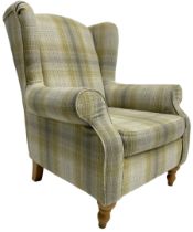 Next Home - 'Sherlock' hardwood framed wingback armchair