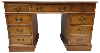 Cherrywood twin pedestal desk