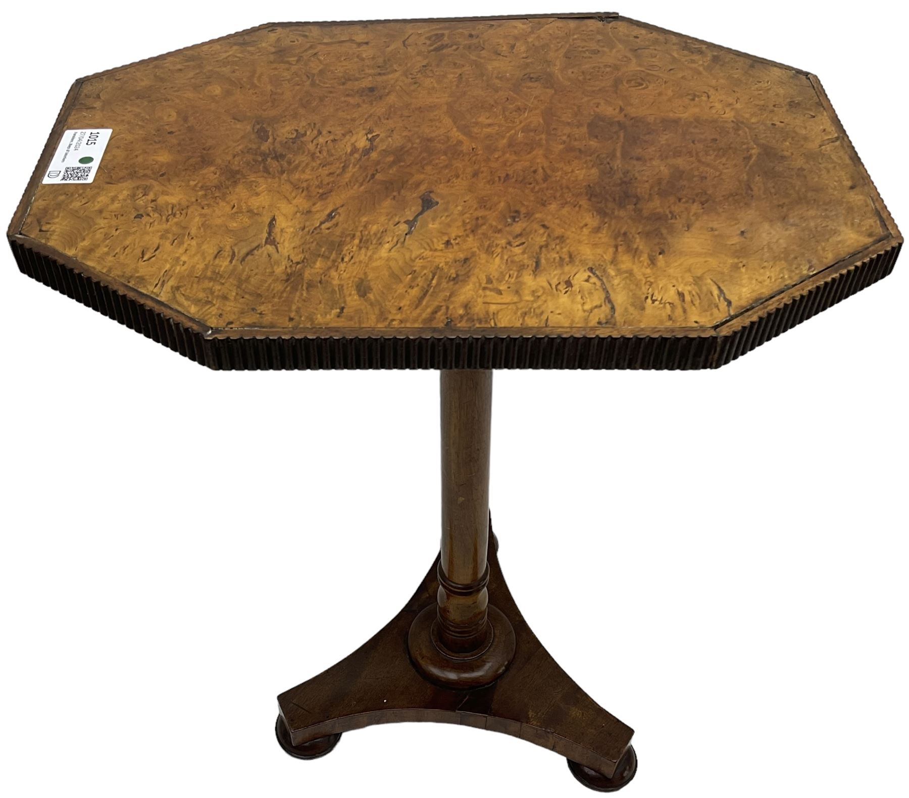 Simkin of London - 19th century figured walnut and mahogany occasional table - Image 4 of 5