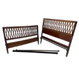 Edwardian mahogany 5' Kingsize bedstead