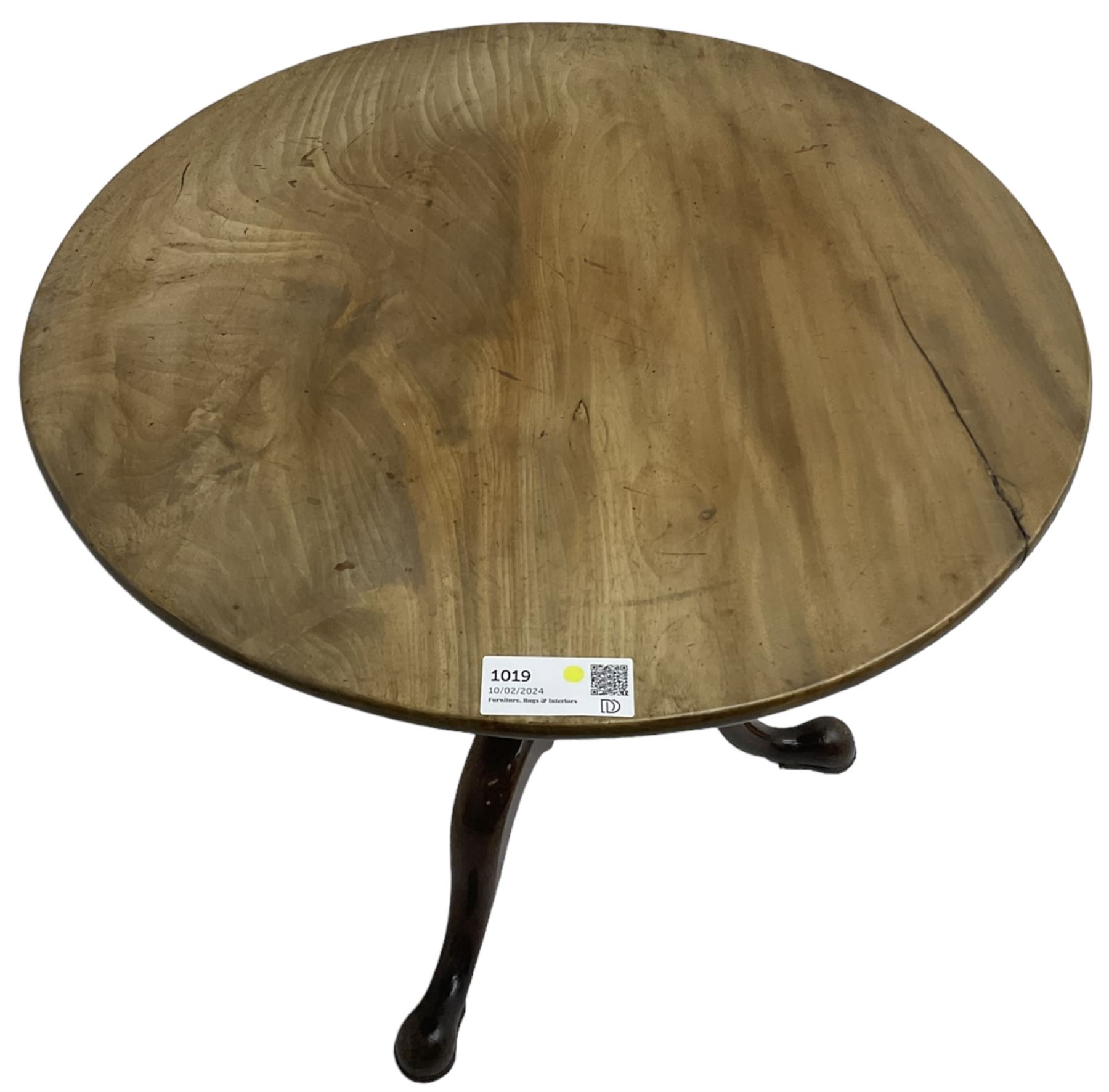 19th century mahogany pedestal table - Image 4 of 6