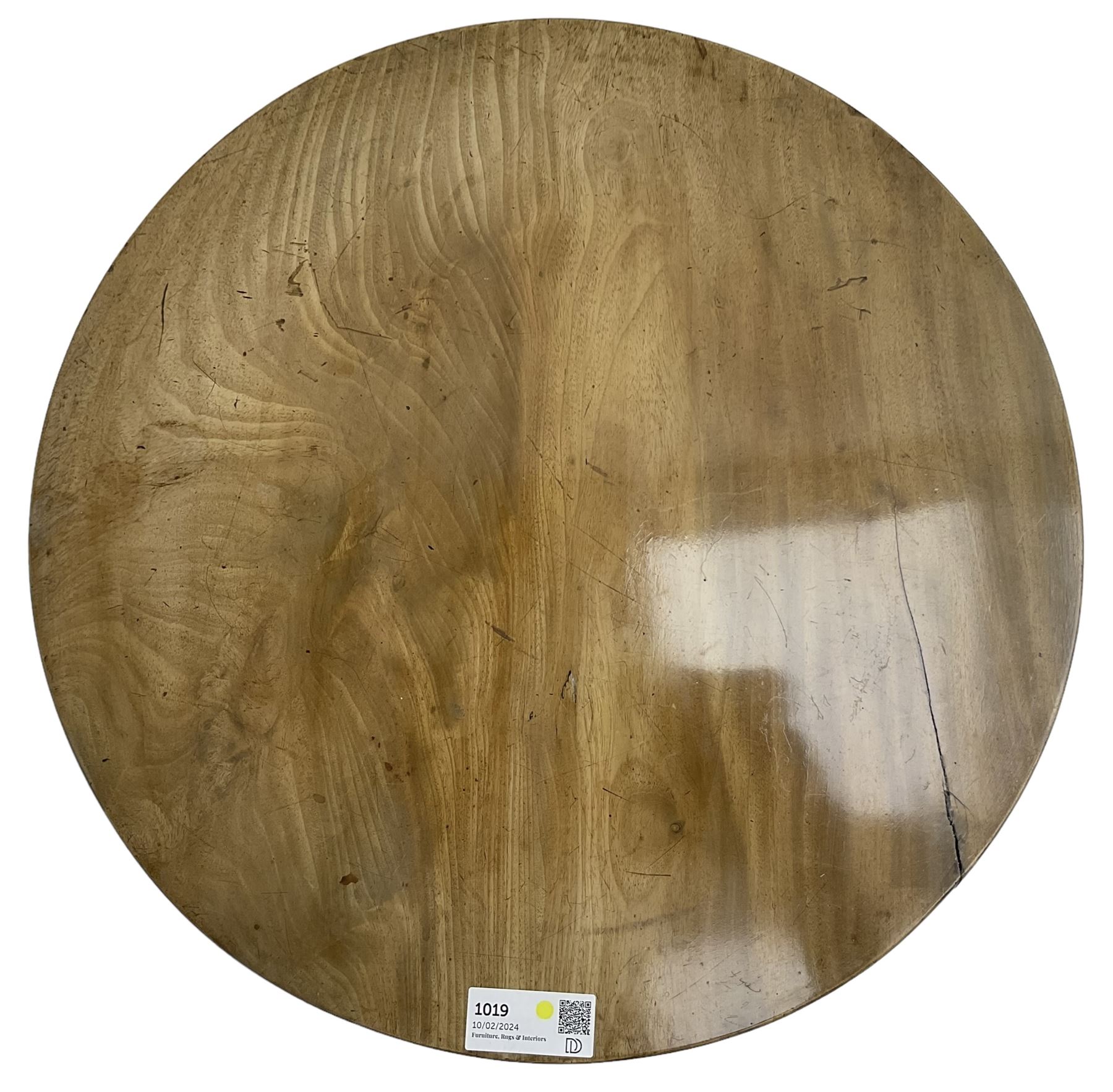 19th century mahogany pedestal table - Image 5 of 6