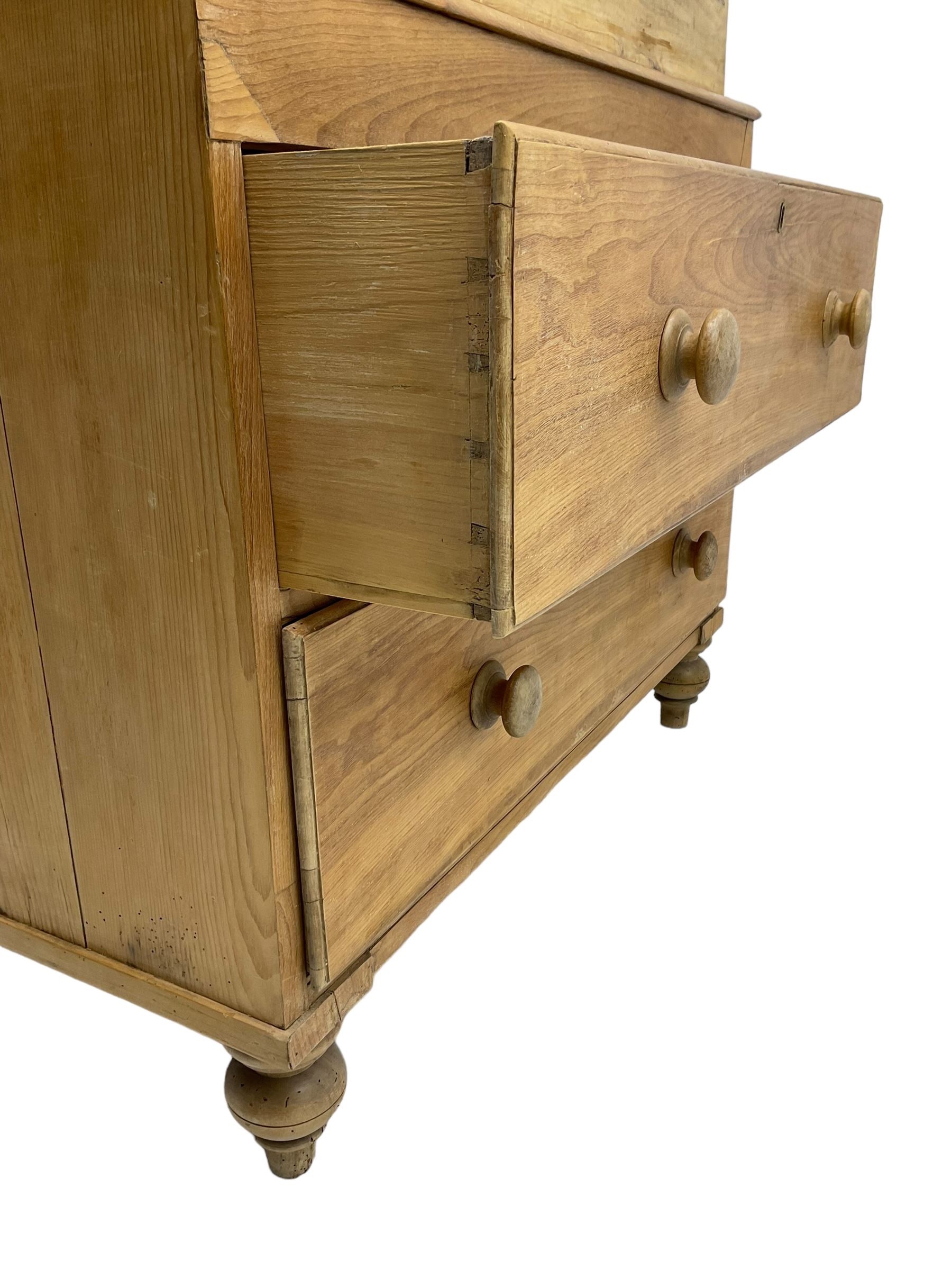 19th century camphor wood and pine chest on chest - Image 6 of 8