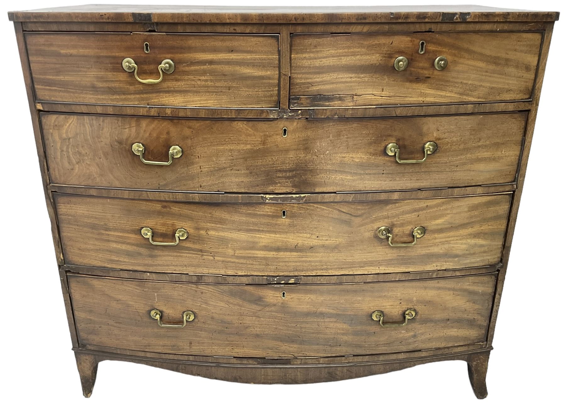 Early 19th century mahogany bow-front chest - Image 2 of 7