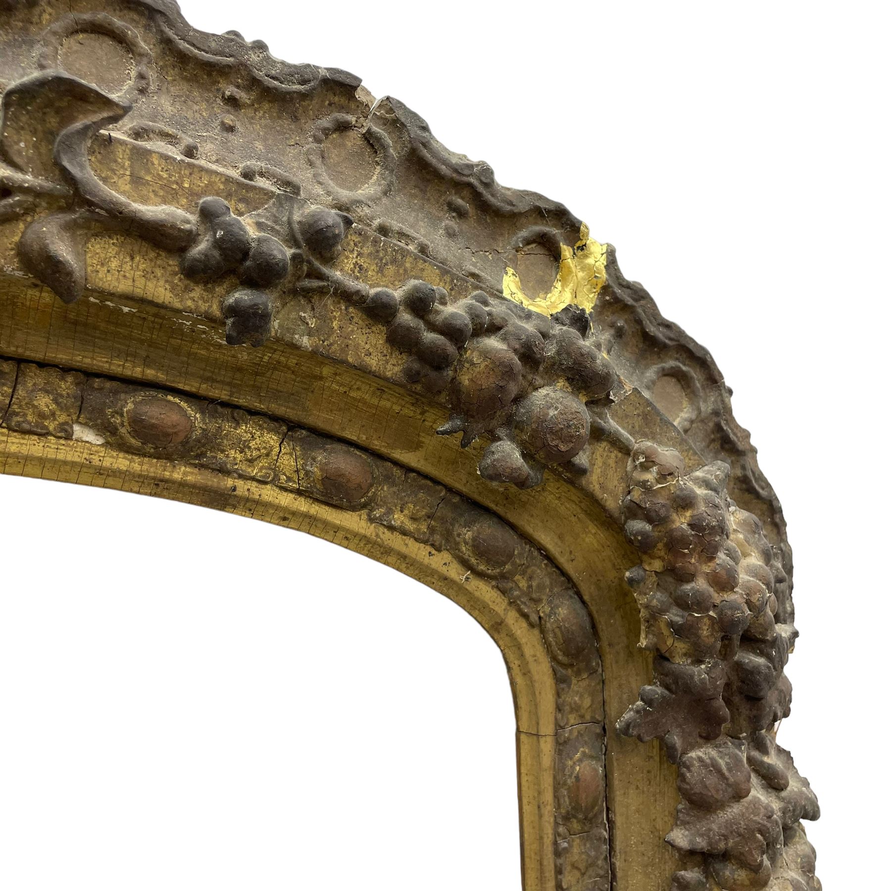 19th century giltwood and gesso moulded picture or mirror frame - Image 5 of 12