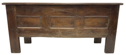 Large 18th century oak coffer or chest