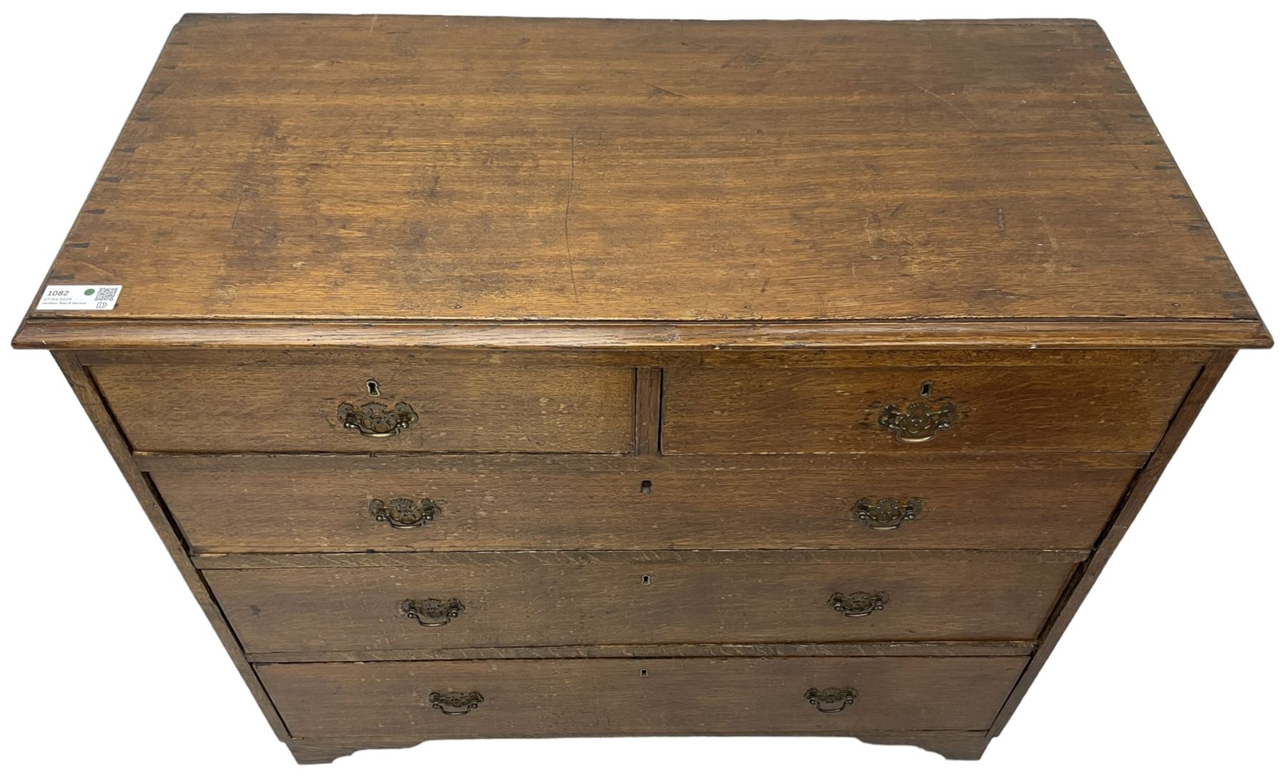 George III oak chest - Image 3 of 6