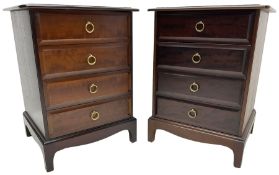 Stag Minstrel - pair of bedside pedestal chests