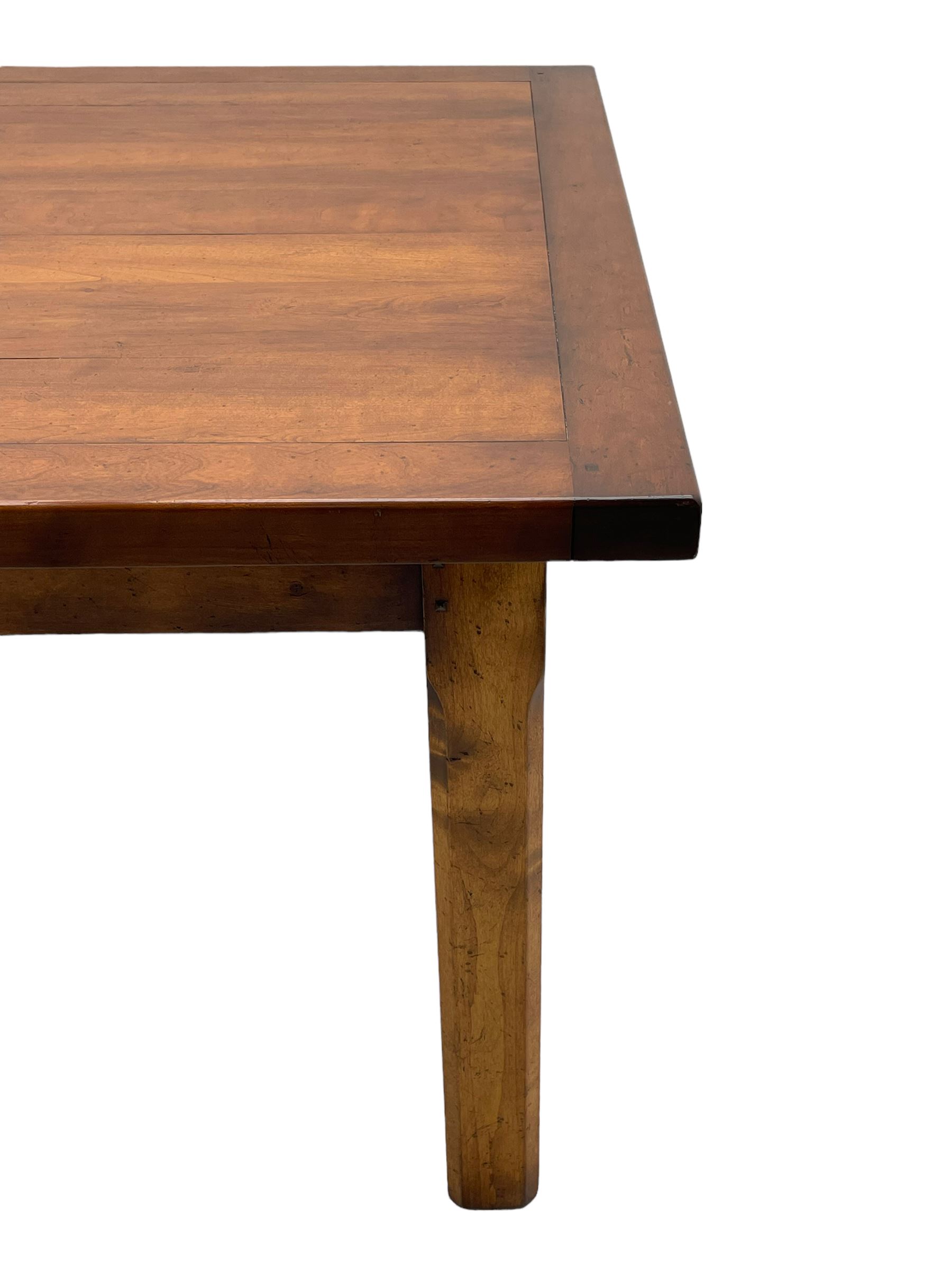 Contemporary French farmhouse design cherry wood dining table - Image 3 of 10