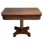 Early Victorian rosewood card table