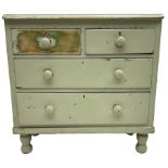 Victorian painted pine chest