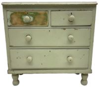 Victorian painted pine chest