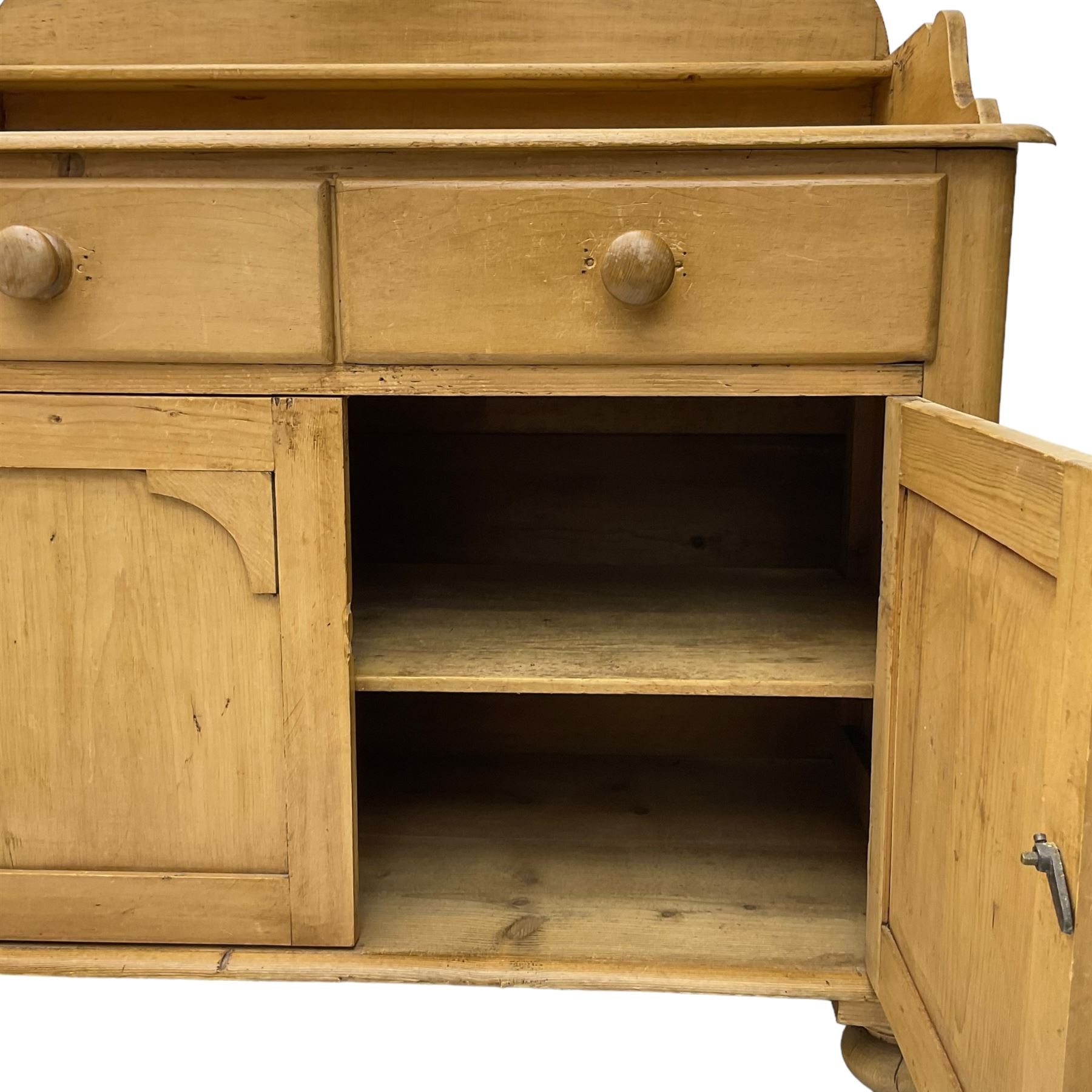 Victorian polished pine washstand side cabinet - Image 4 of 7