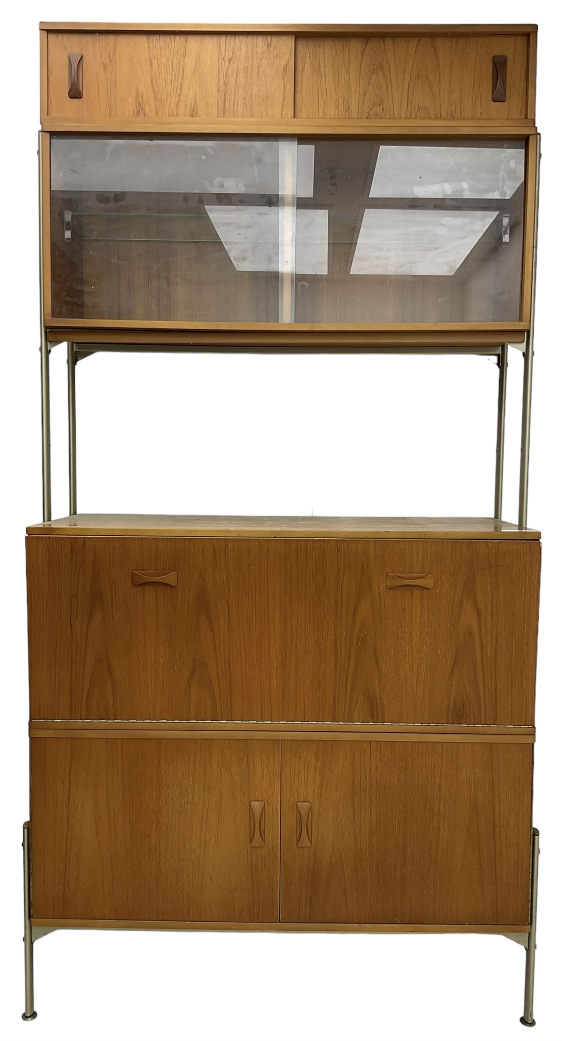 Remploy - mid-20th century teak sectional wall display unit or room divider - Image 4 of 5