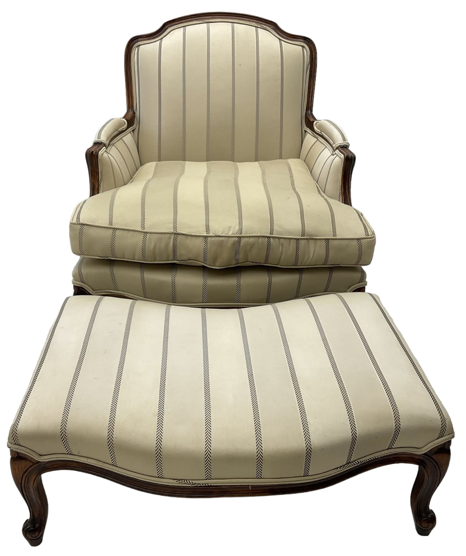 French Louis XV design armchair - Image 3 of 6