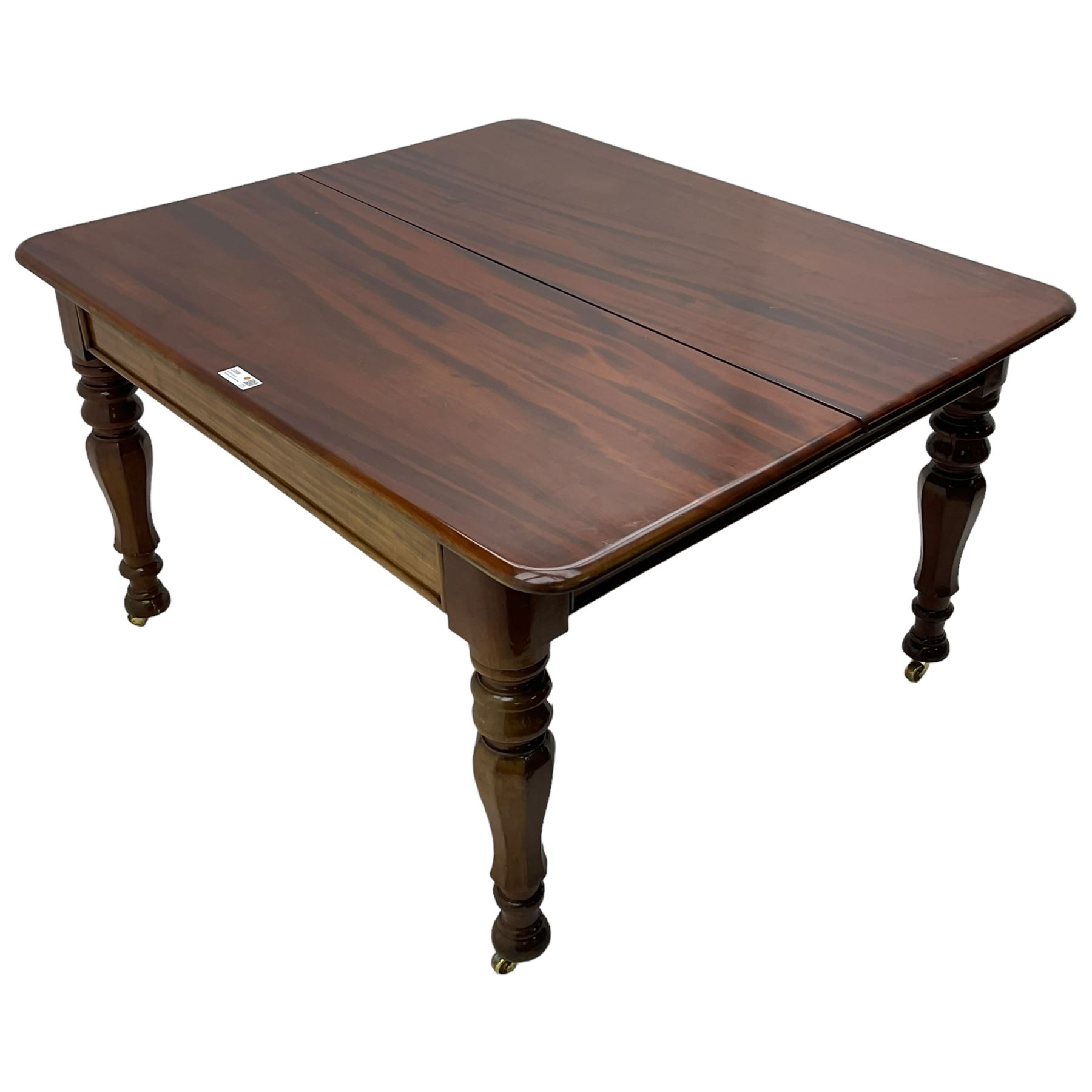 19th century mahogany extending dining table with three additional leaves - Image 9 of 15