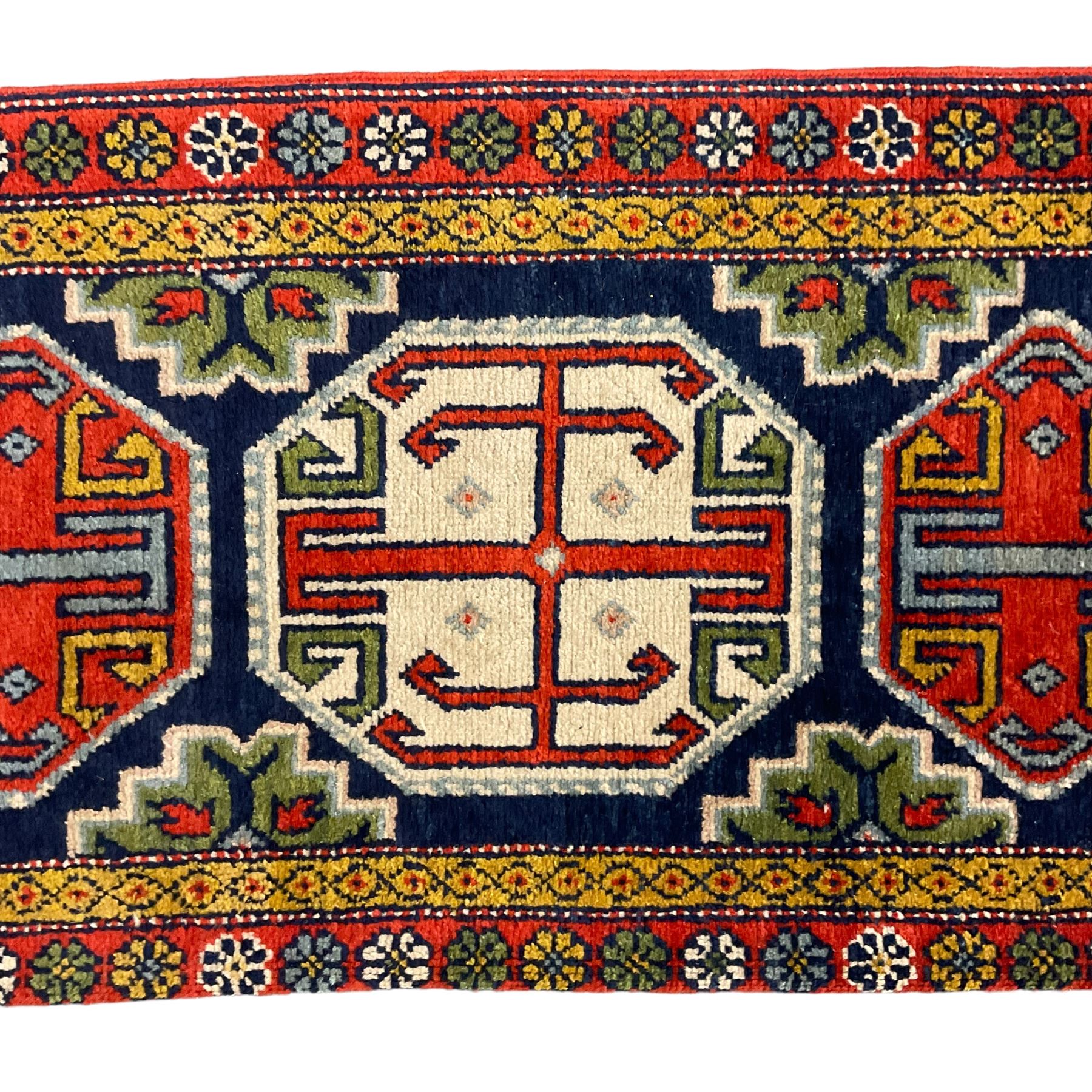 Small Persian indigo ground rug or mat - Image 2 of 5