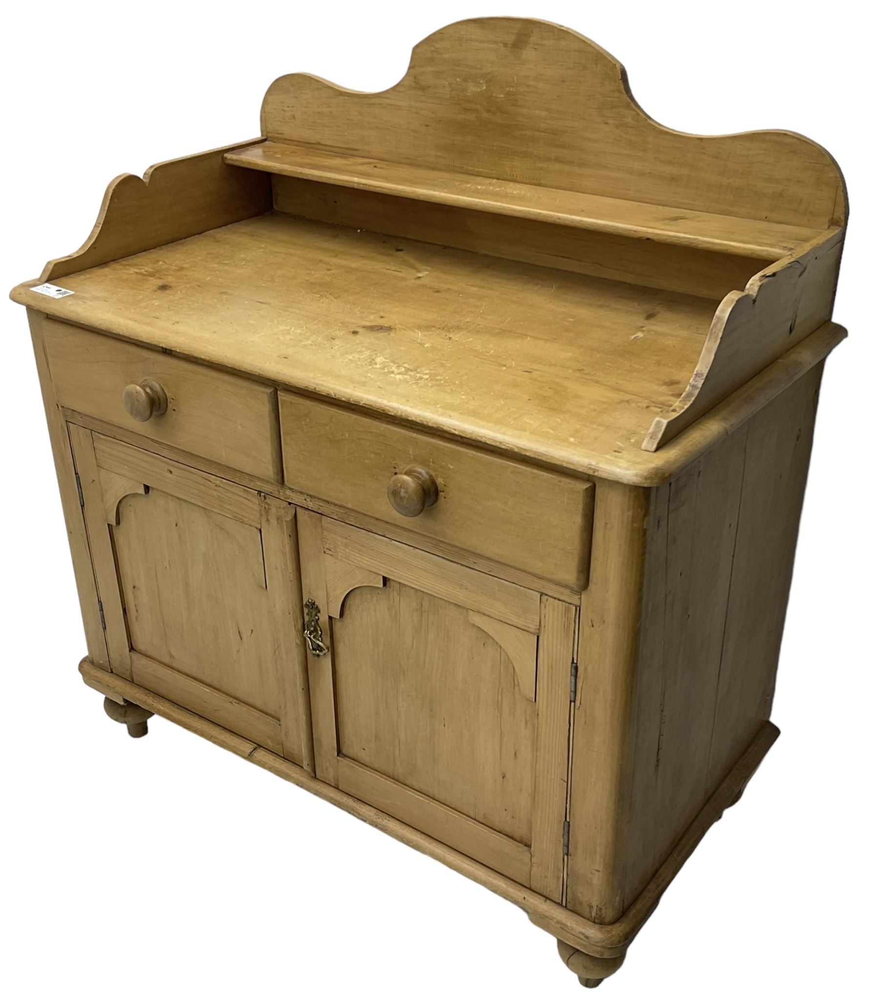 Victorian polished pine washstand side cabinet - Image 6 of 7
