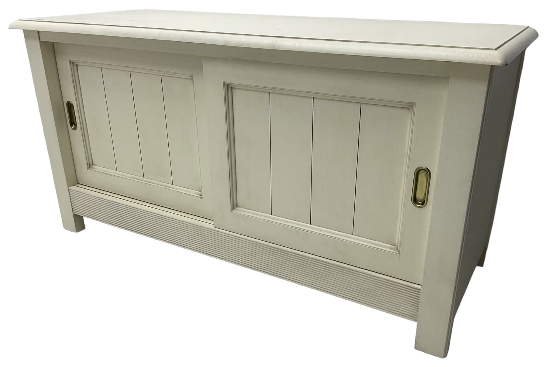 Cream finish low side cabinet - Image 4 of 6