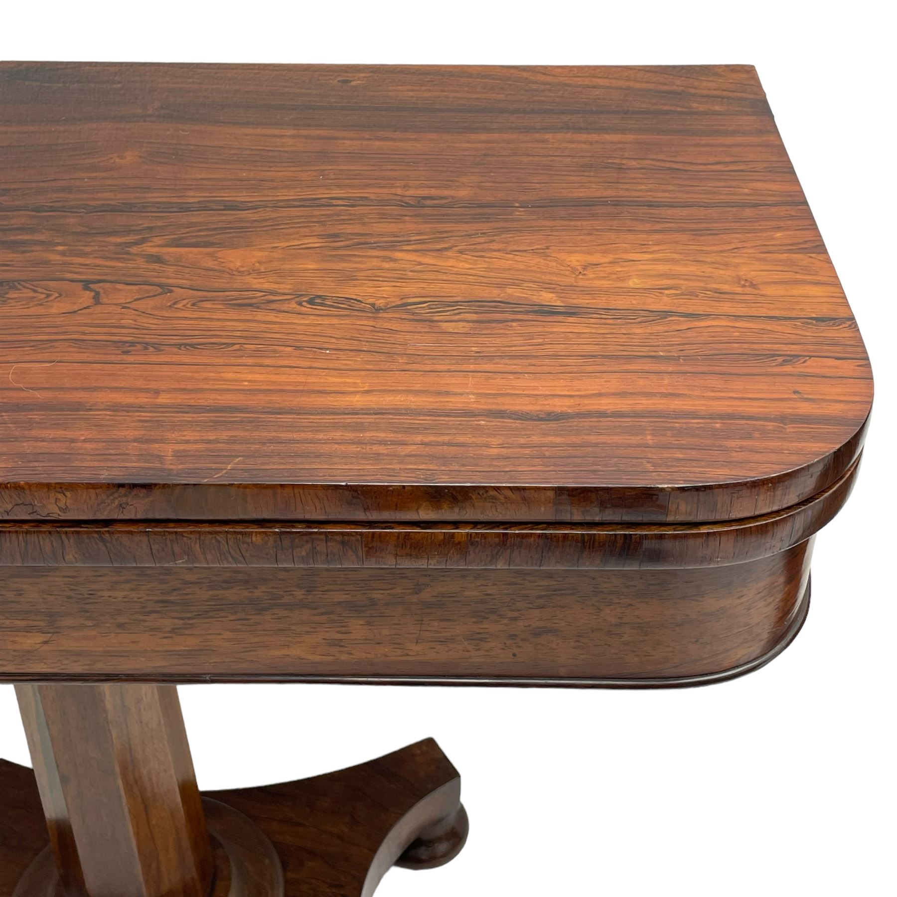 Early Victorian rosewood card table - Image 5 of 11