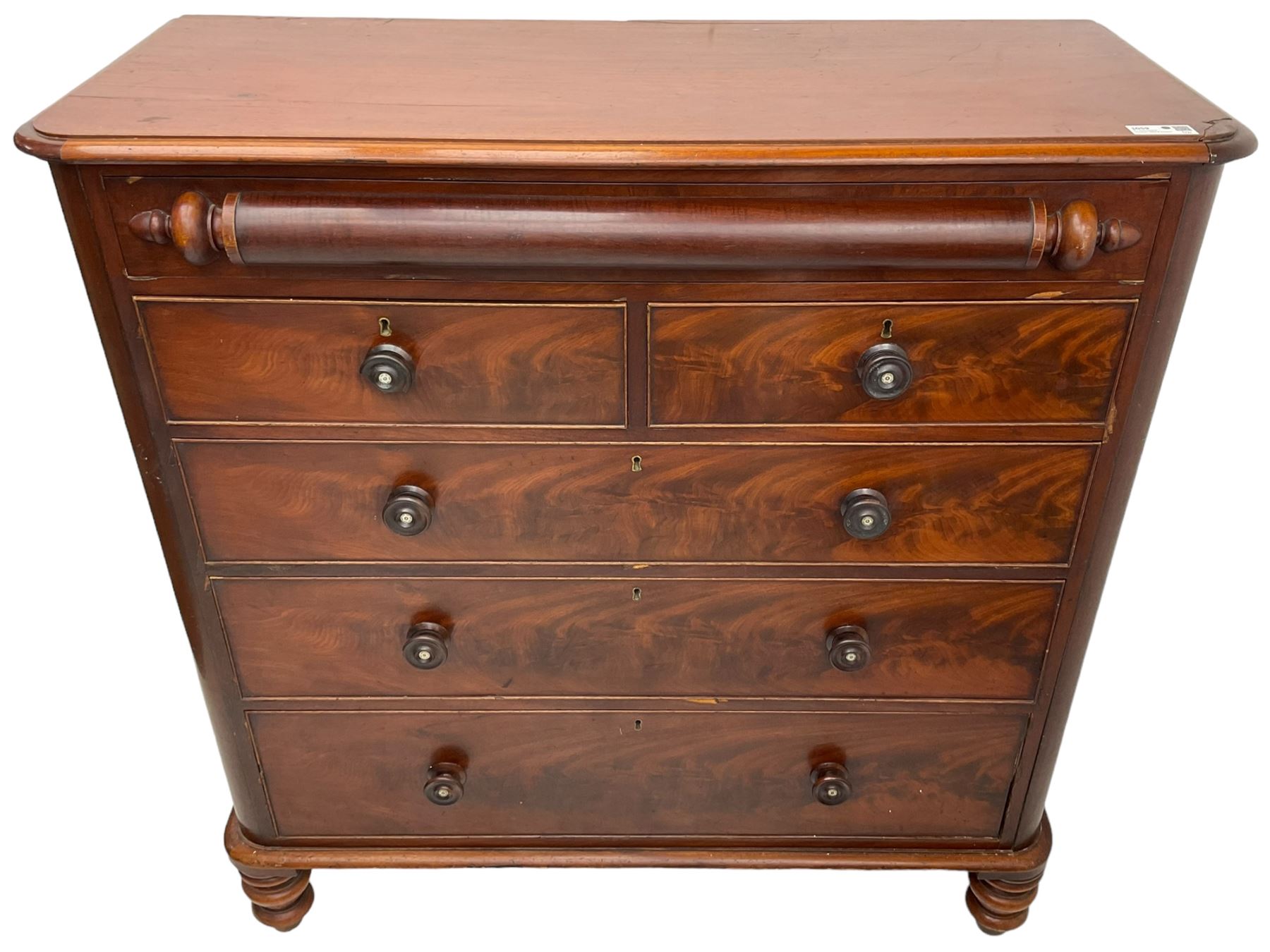 Victorian mahogany chest - Image 2 of 7