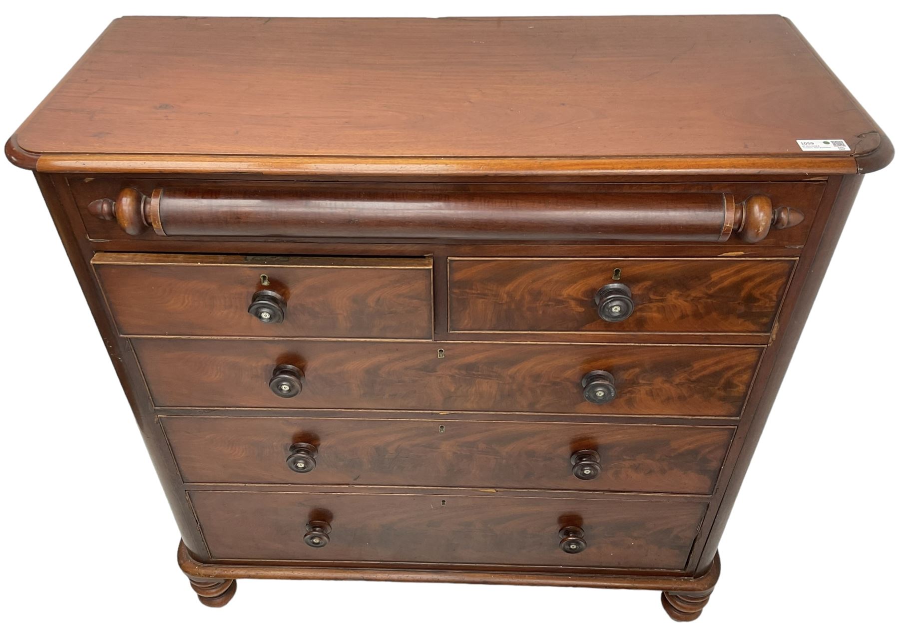 Victorian mahogany chest - Image 5 of 7