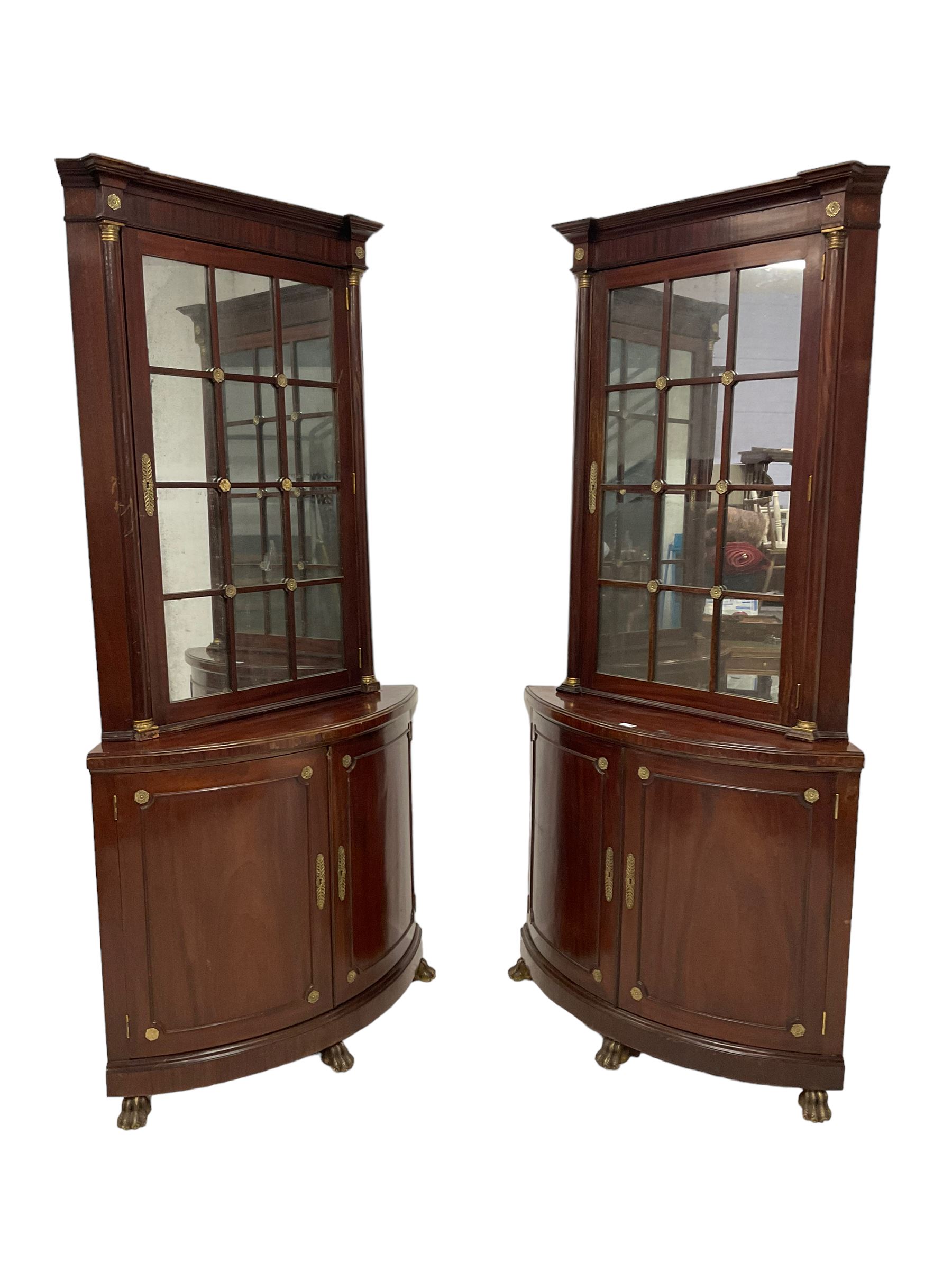 Pair of French Empire design corner cabinets - Image 10 of 10