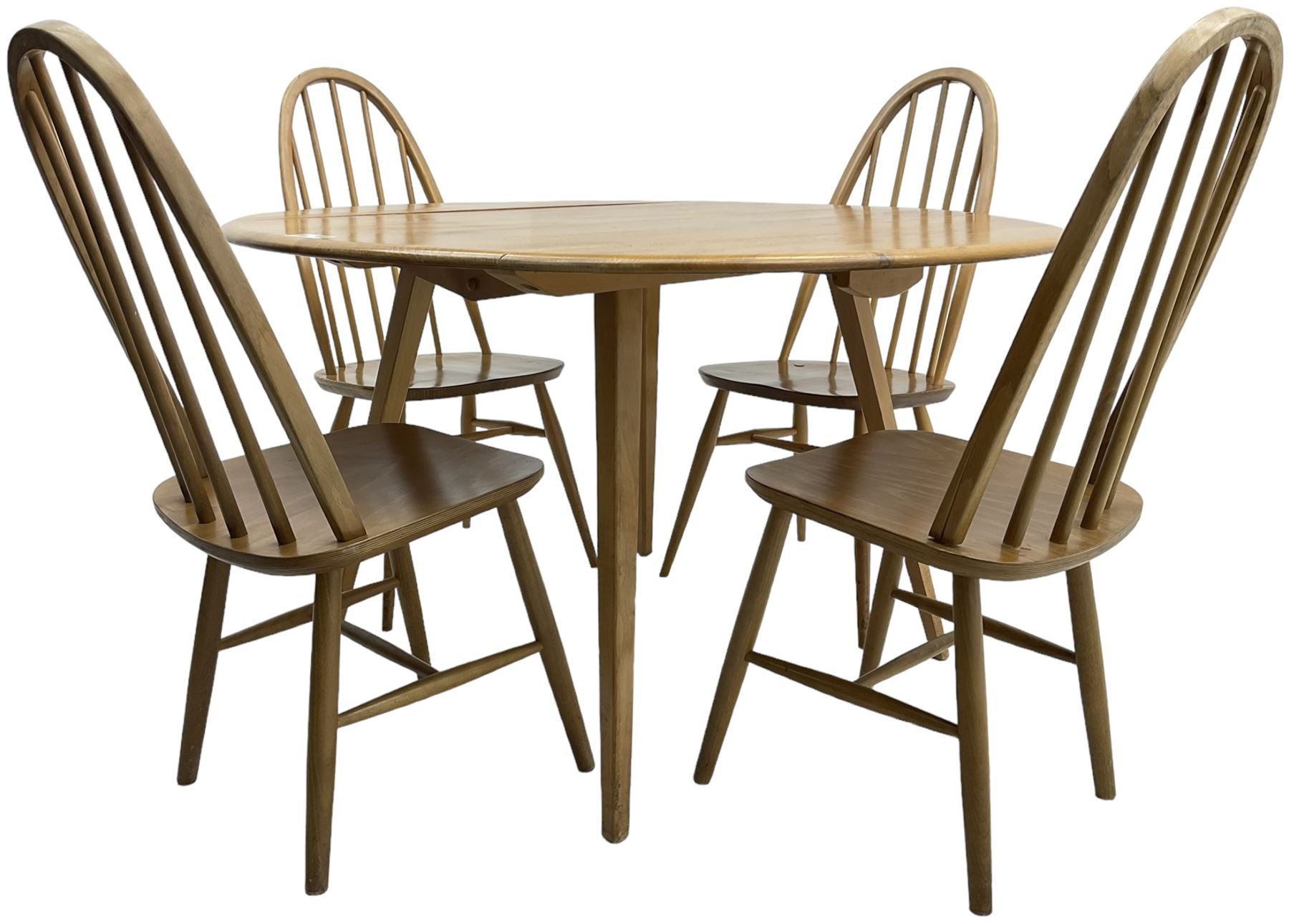 Ercol - elm and beech dining table - Image 4 of 7