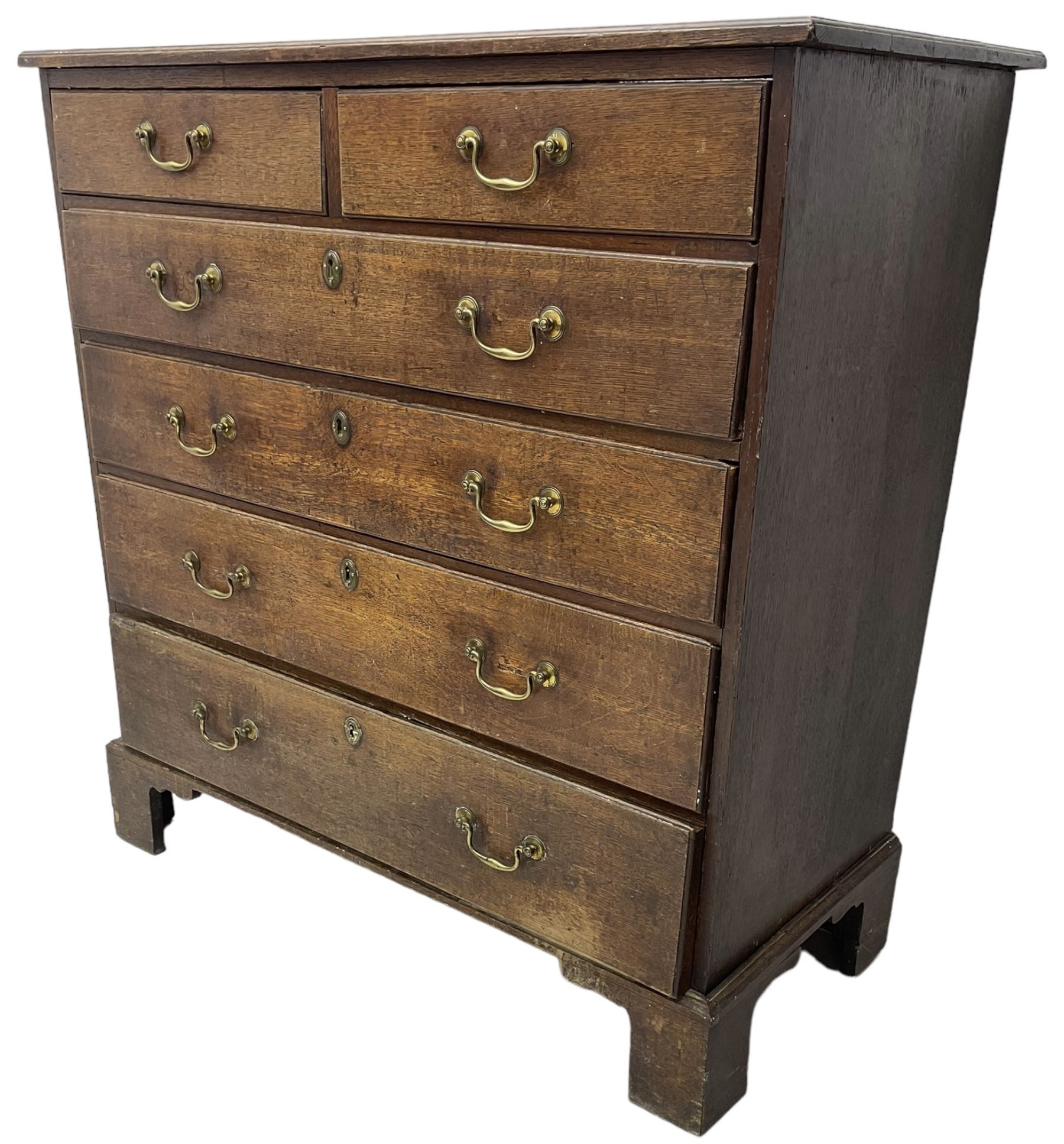 George III oak chest - Image 7 of 7