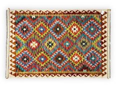 Chobi Kilim multi-coloured ground rug