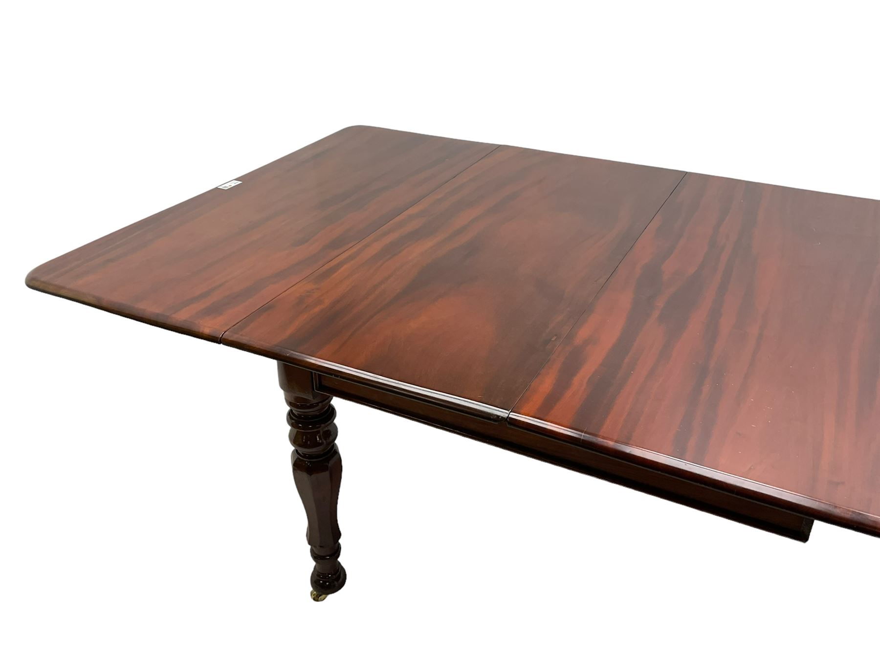 19th century mahogany extending dining table with three additional leaves - Image 5 of 15