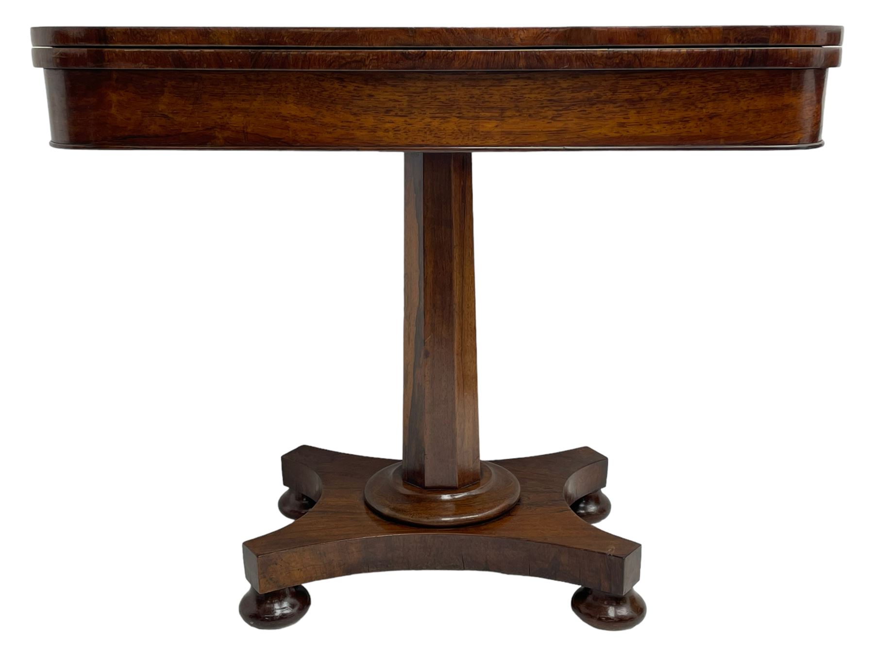 Early Victorian rosewood card table - Image 4 of 11