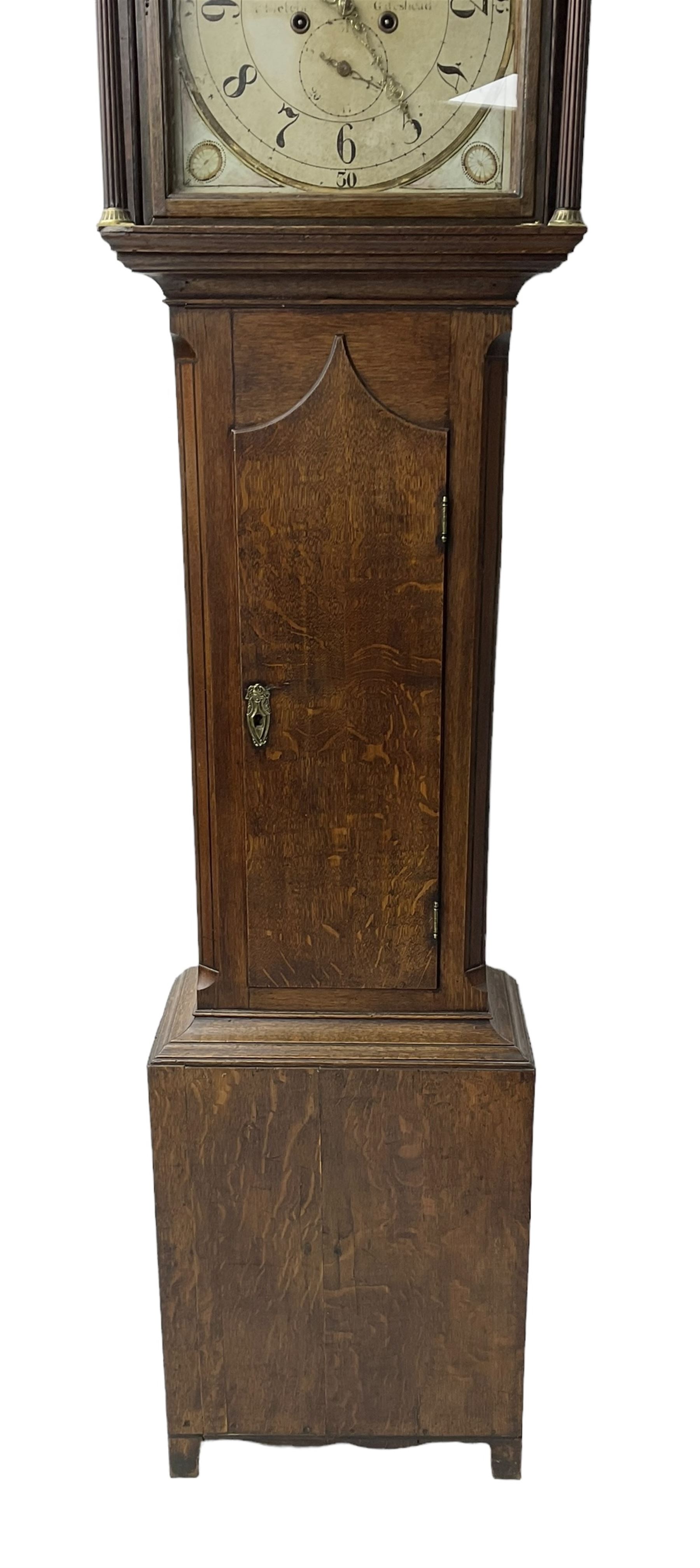 Thomas Fletcher of Gateshead (Tyne-and-Wear) Eight-day oak longcase clock c 1820 - Image 4 of 7