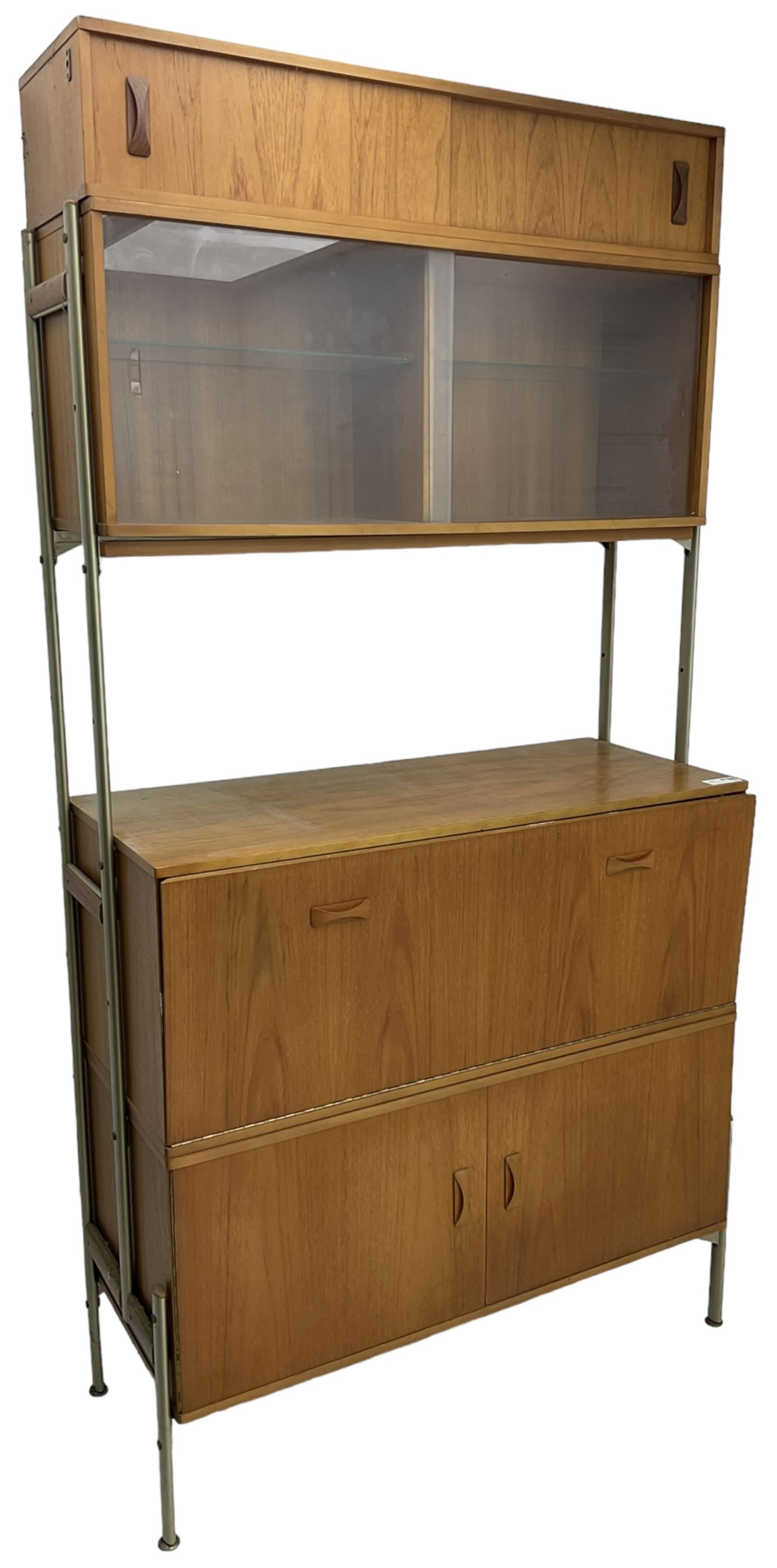 Remploy - mid-20th century teak sectional wall display unit or room divider - Image 3 of 5