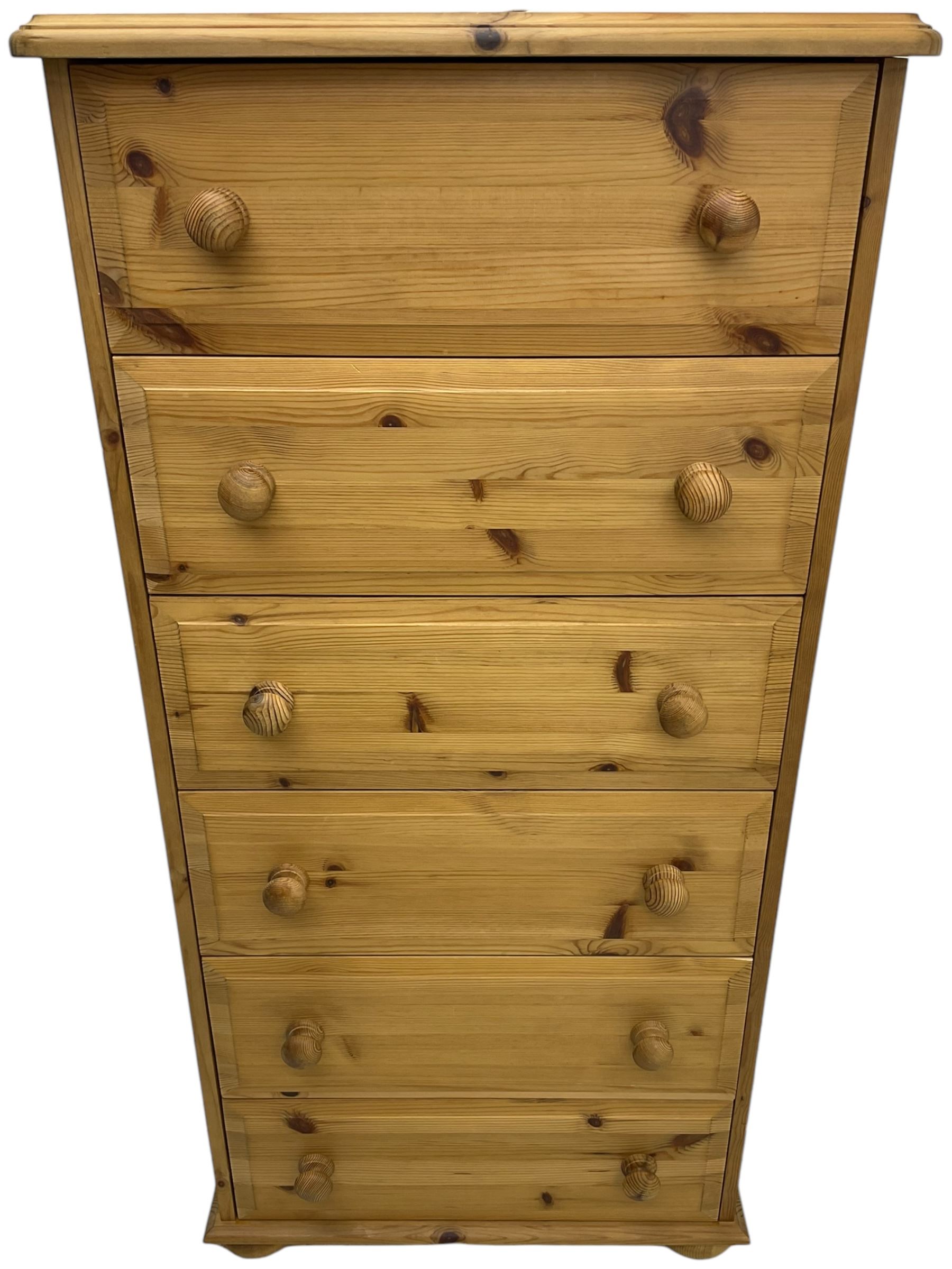 Traditional pine tall chest - Image 2 of 6