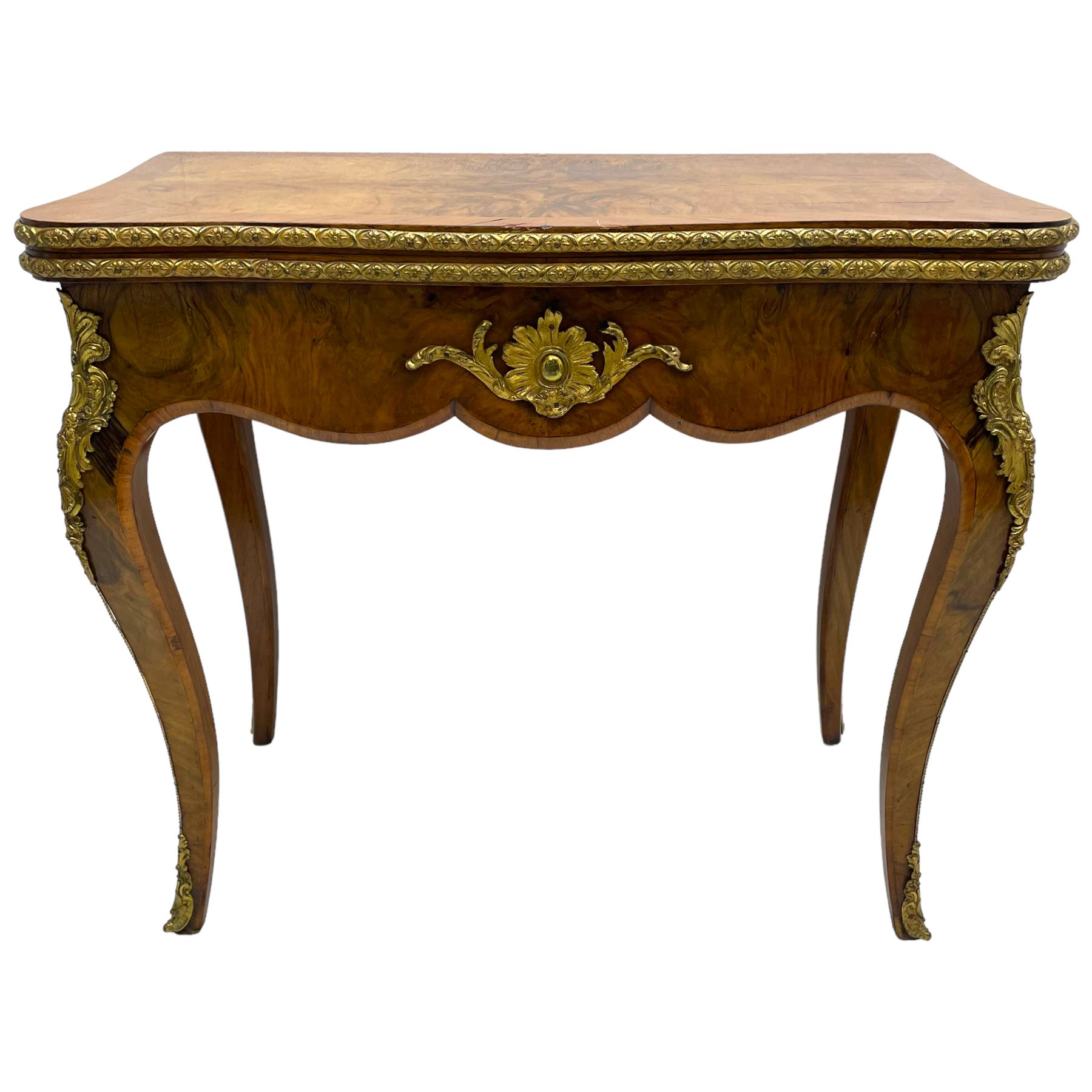 20th century French walnut and Kingwood card table - Image 2 of 15