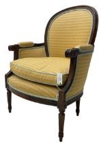 French design hardwood-framed armchair