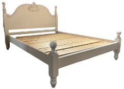 Cream-painted 5' King-size bedstead