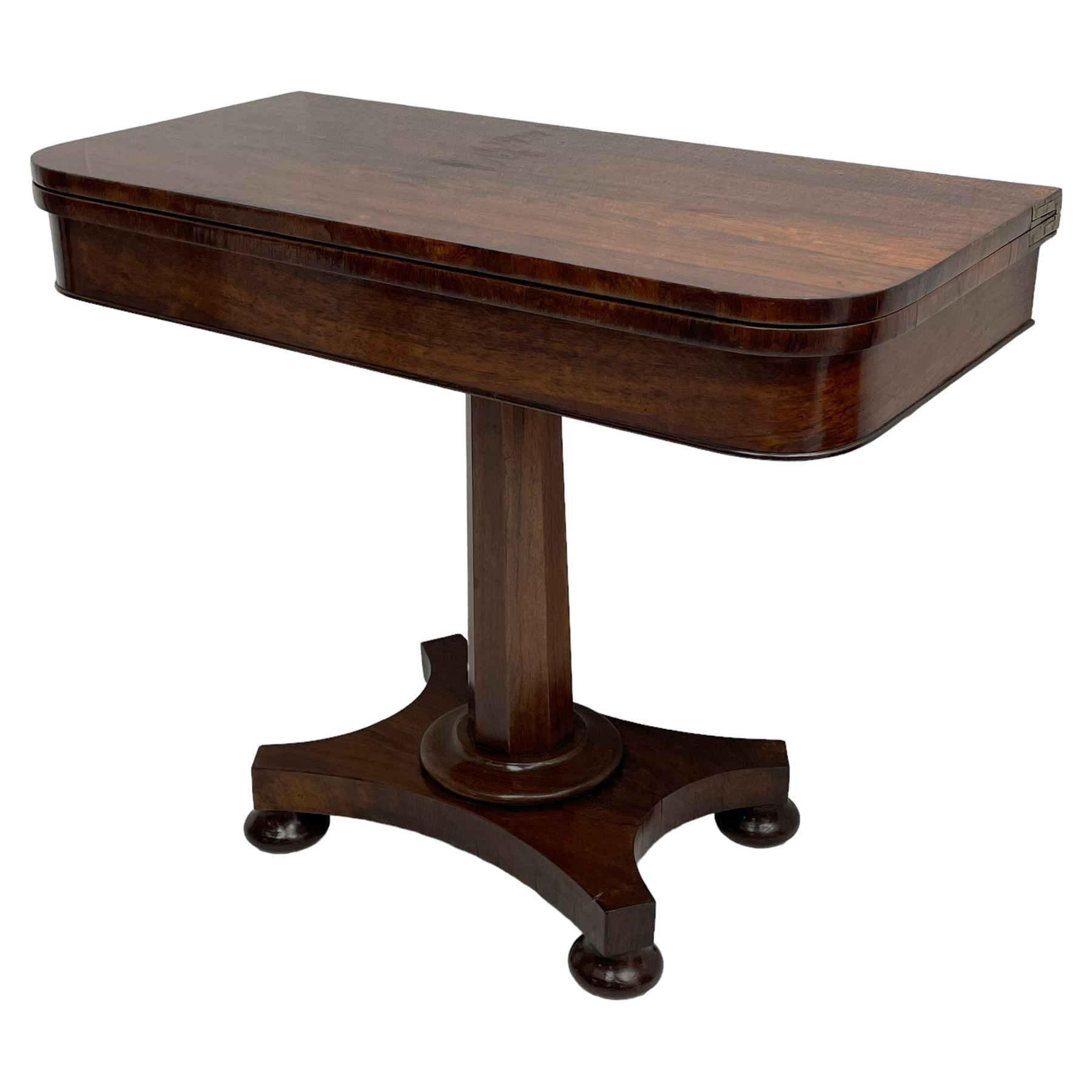 Early Victorian rosewood card table - Image 3 of 11
