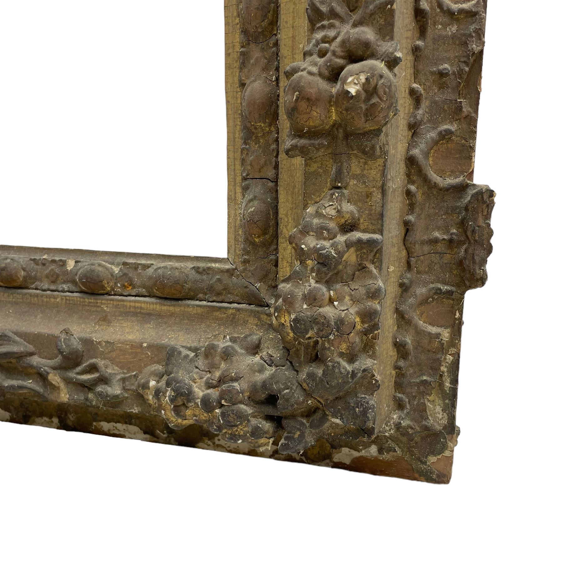 19th century giltwood and gesso moulded picture or mirror frame - Image 6 of 12