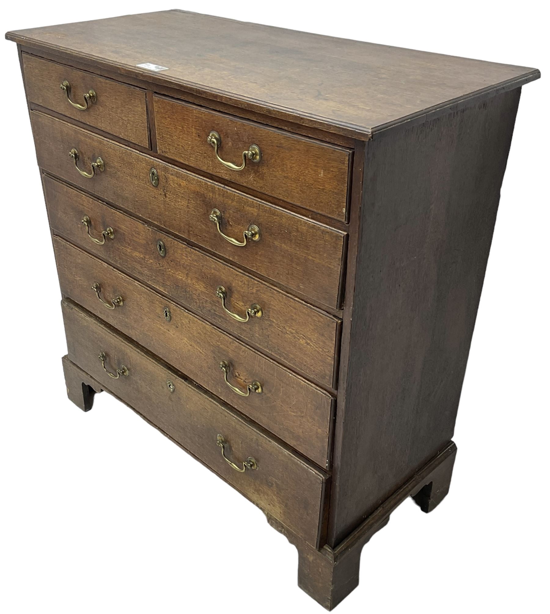 George III oak chest - Image 6 of 7