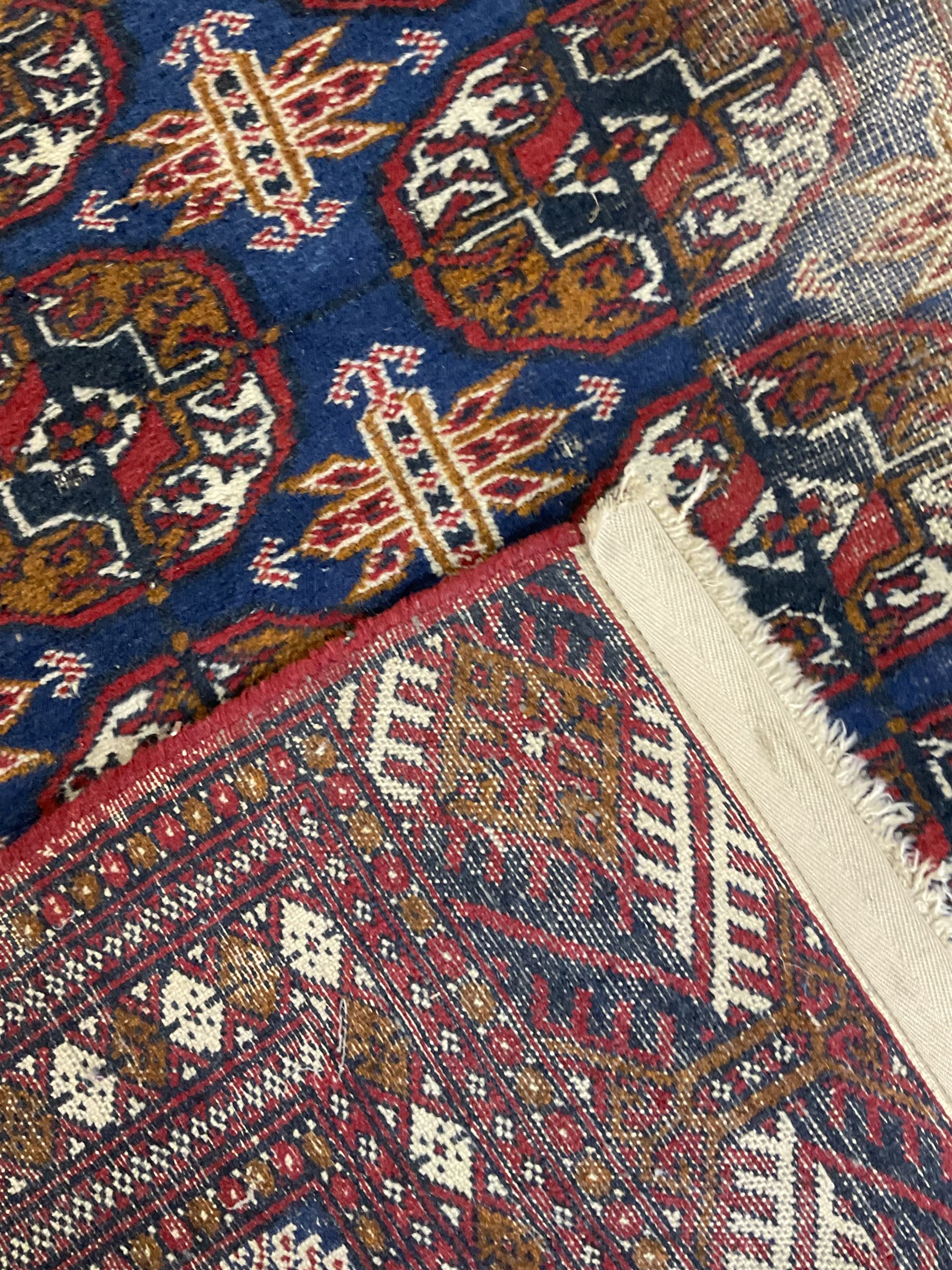 Persian indigo Bokhara rug - Image 5 of 5