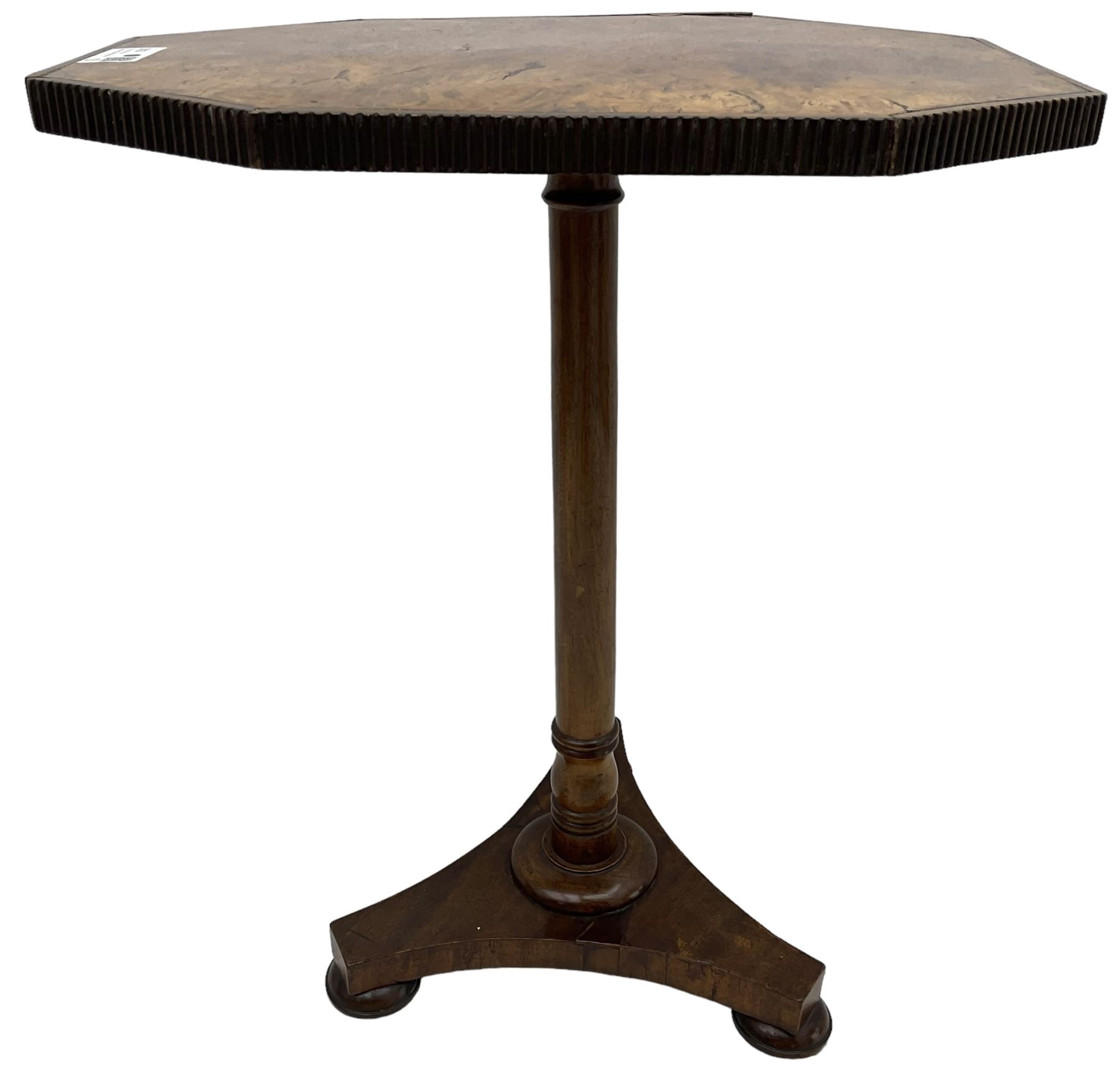 Simkin of London - 19th century figured walnut and mahogany occasional table