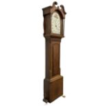 19th century - Oak cased 30-hr longcase clock