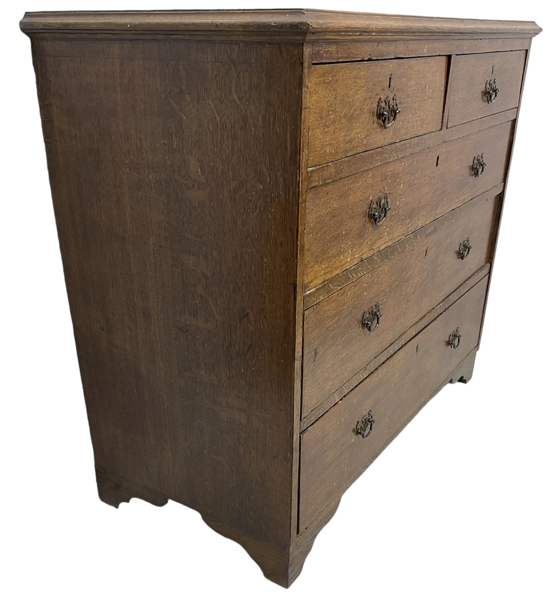 George III oak chest - Image 4 of 6