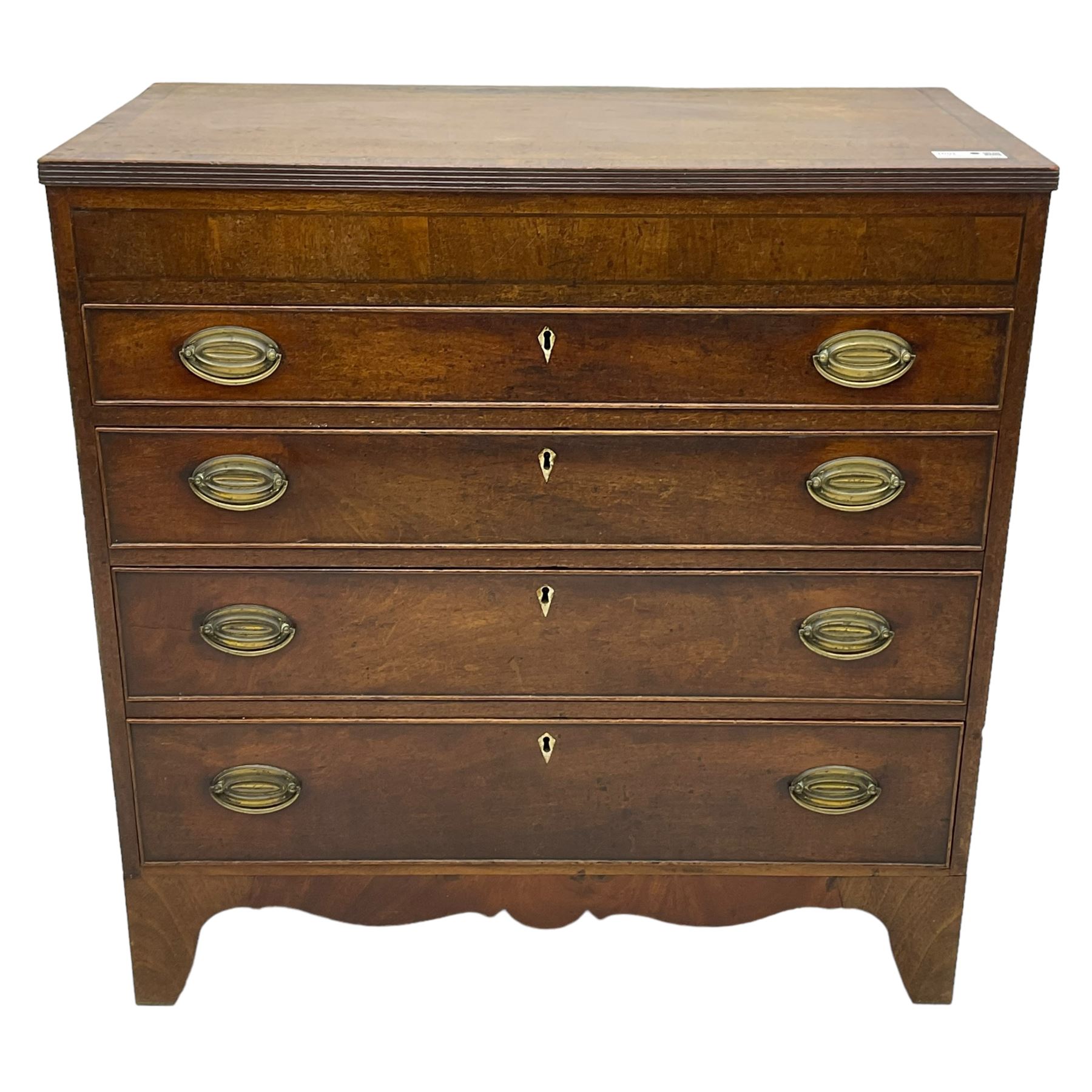 George III mahogany chest - Image 6 of 7