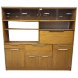 Mid-20th century teak sectional wall unit