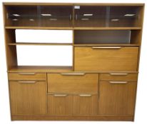 Mid-20th century teak sectional wall unit