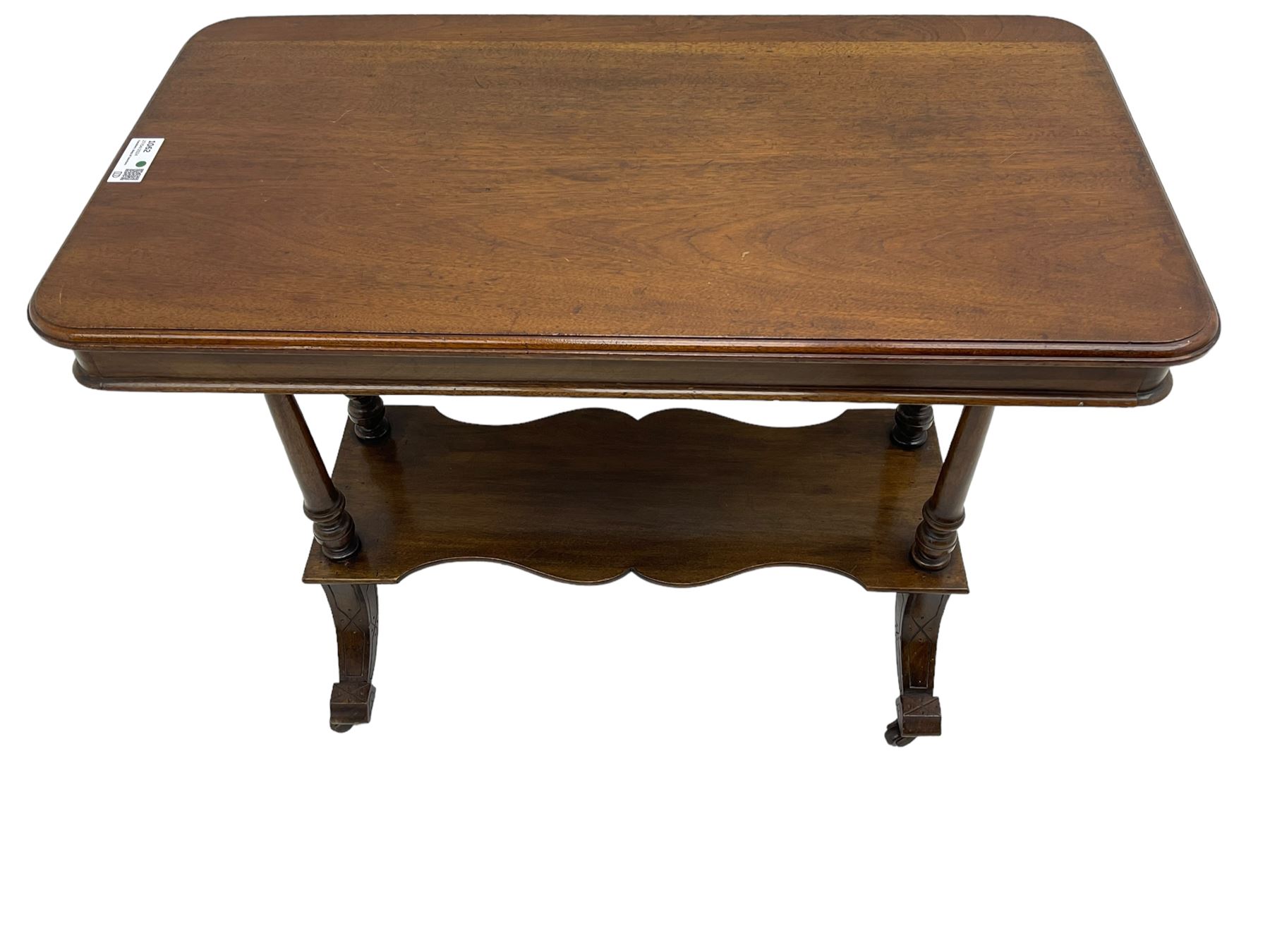 Late Victorian mahogany Aesthetic movement side table - Image 4 of 8