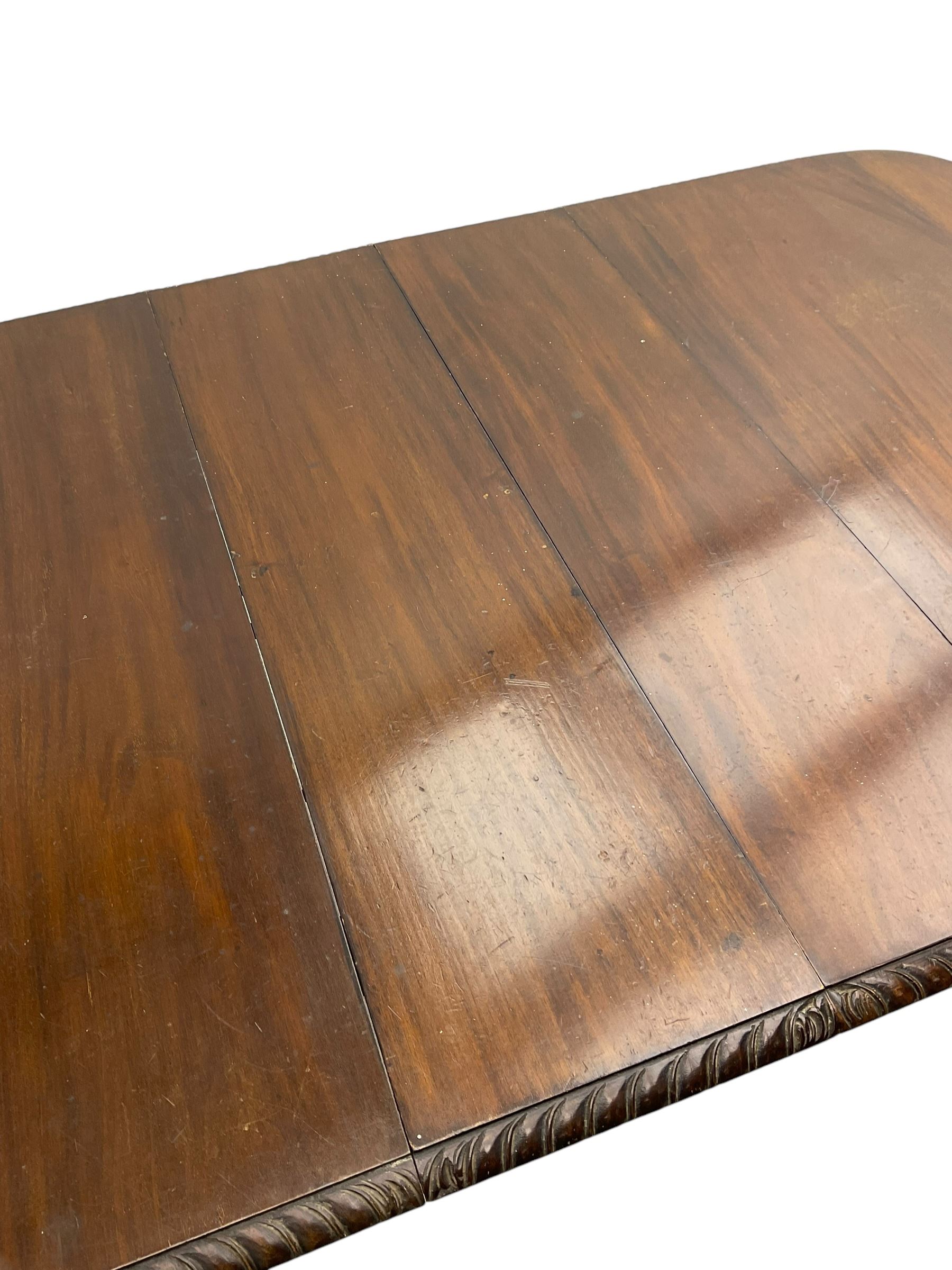 Early 20th century Georgian design mahogany extending dining table - Image 5 of 8